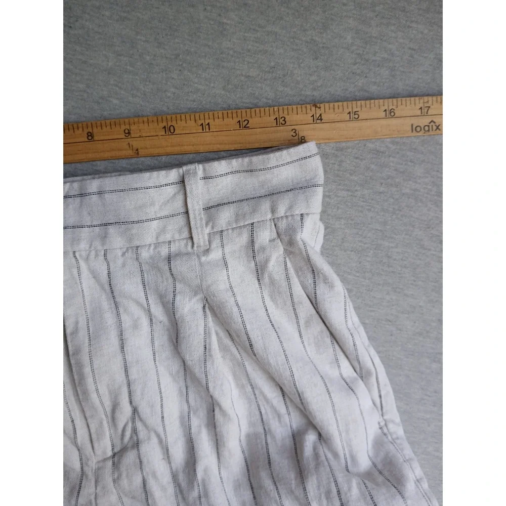 Banana Republic Pants 4 Linen Wide Leg Pleated Trouser Work Career Corp Office